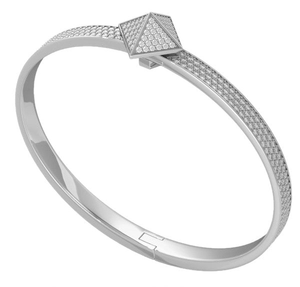 White Gold Diamond Pave Trunfio Universe™ MINI Bracelet - trunfio universe
 - 2