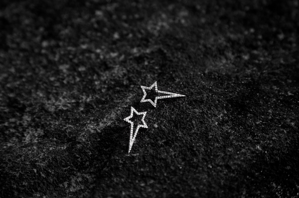 Yellow Gold Diamond Shooting Star Studs - trunfio universe
 - 5