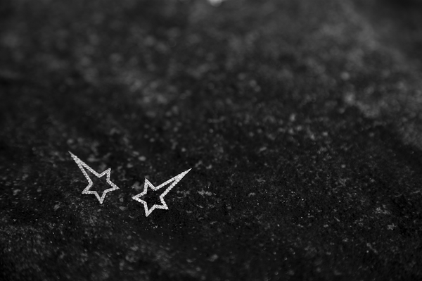 Yellow Gold Diamond Shooting Star Studs - trunfio universe
 - 2