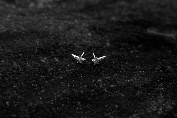 White Gold Diamond "Wish upon a Star" Studs - trunfio universe
 - 2