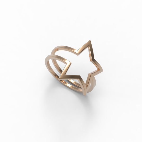 Rose Gold Shooting Star Wrap Ring - trunfio universe
- 1