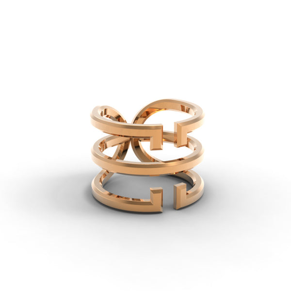 Rose Gold 'Universi' Wrap Ring - trunfio universe
- 1