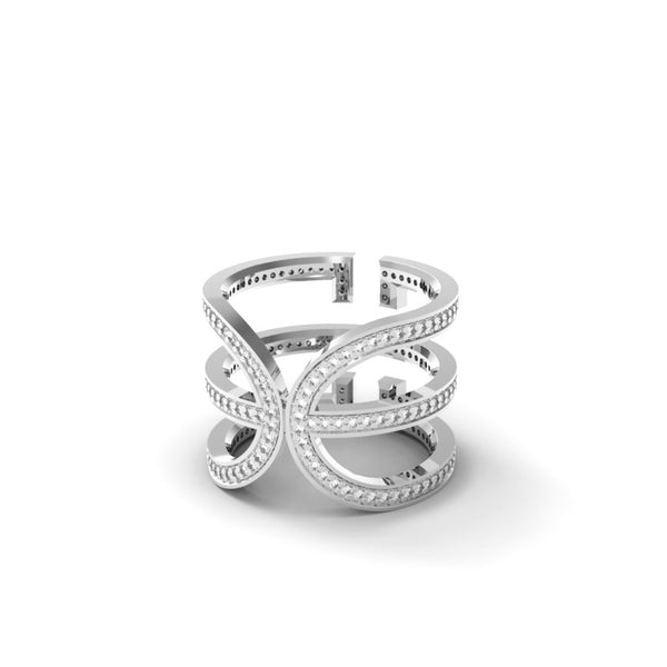 White Gold Diamond 'Universi' Wrap Ring - trunfio universe
 - 2