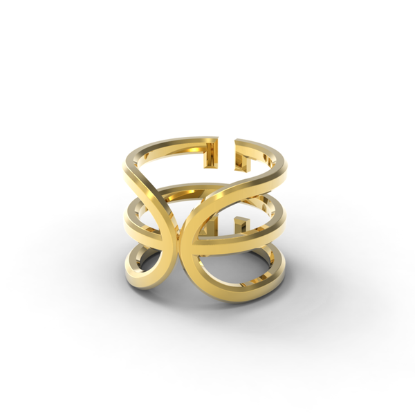 Yellow Gold 'Universi' Wrap Ring - trunfio universe
- 2
