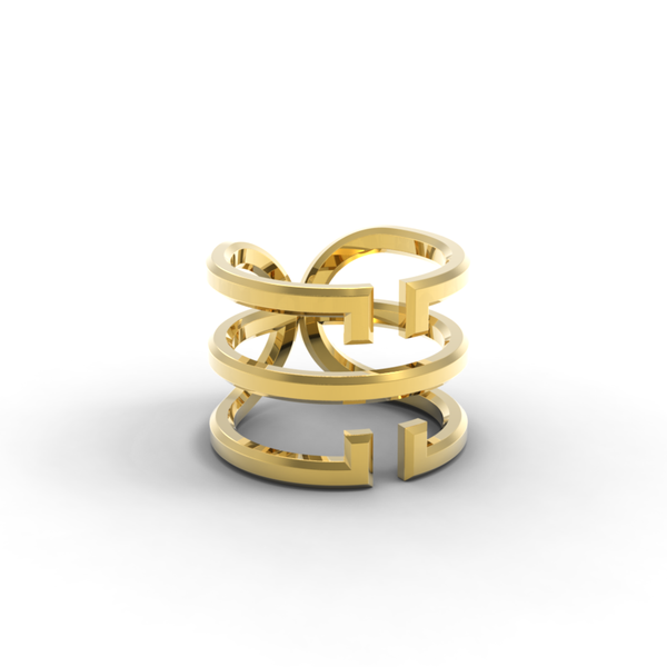 Yellow Gold 'Universi' Wrap Ring - trunfio universe
- 1