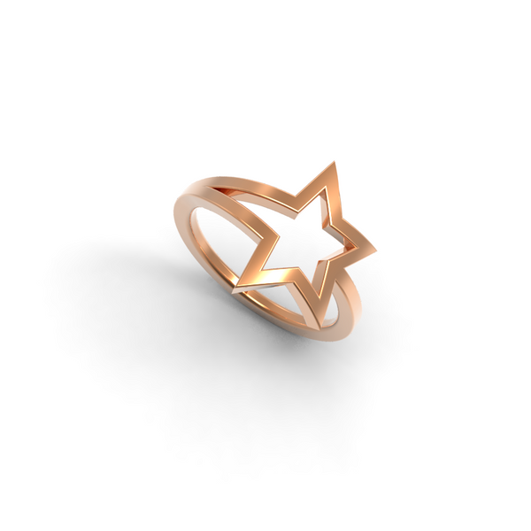Rose Gold Shooting Star Ring - trunfio universe
- 1
