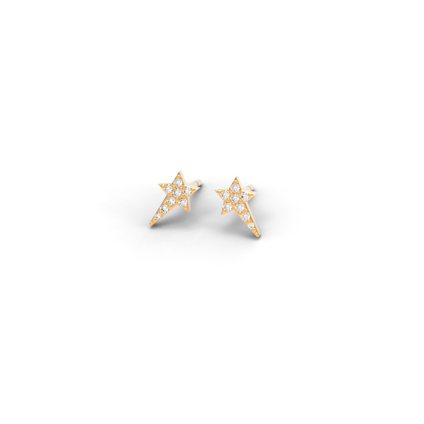 Rose Gold Diamond "Wish upon a Star" Studs - trunfio universe
- 1