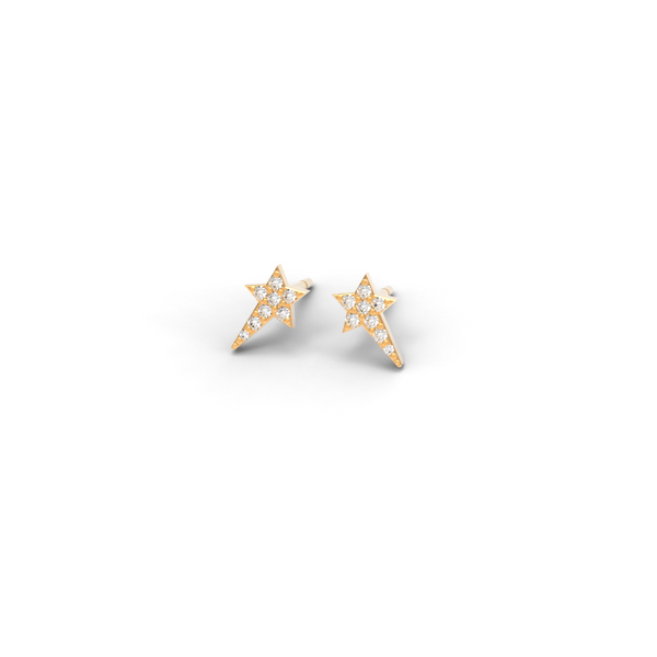 Rose Gold Diamond "Wish upon a Star" Studs - trunfio universe
 - 1