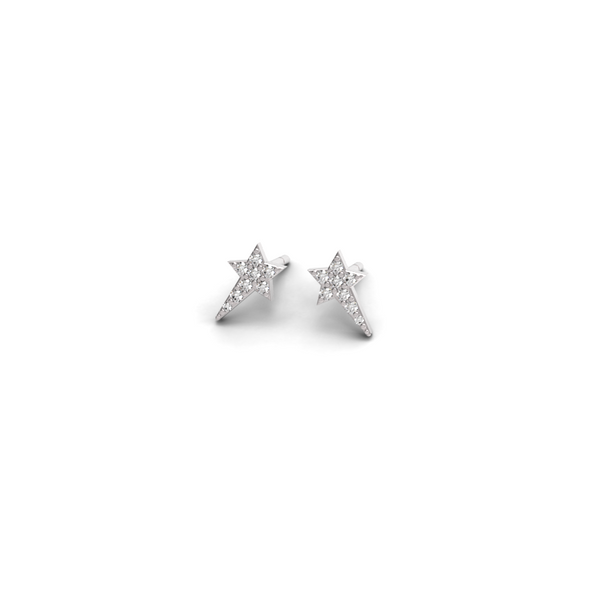 White Gold Diamond "Wish upon a Star" Studs - trunfio universe
- 1