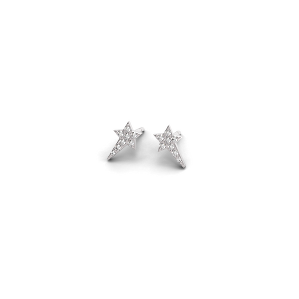 White Gold Diamond "Wish upon a Star" Studs - trunfio universe
 - 1