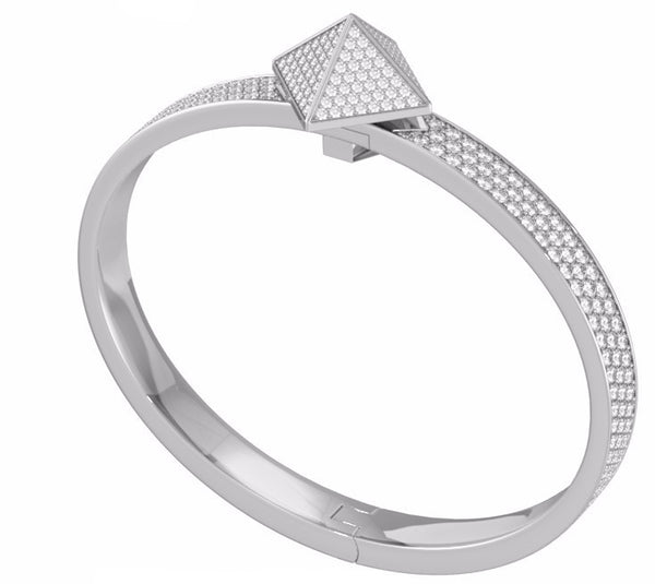 White Gold Diamond Pave Trunfio Universe™ Bracelet - trunfio universe
 - 2