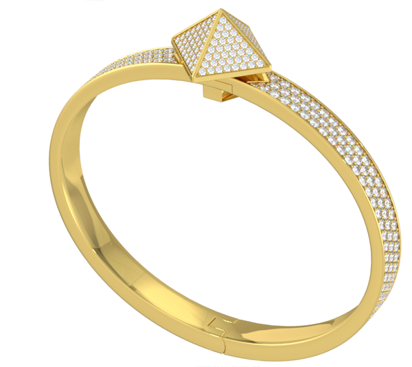 Yellow Gold Diamond Pave Trunfio Universe™ Bracelet - trunfio universe
 - 2
