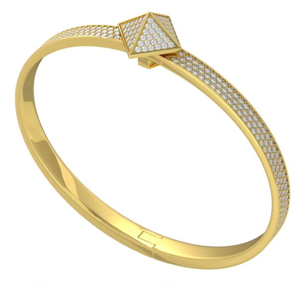 Yellow Gold Diamond Pave Trunfio Universe™ MINI Bracelet - trunfio universe
 - 2