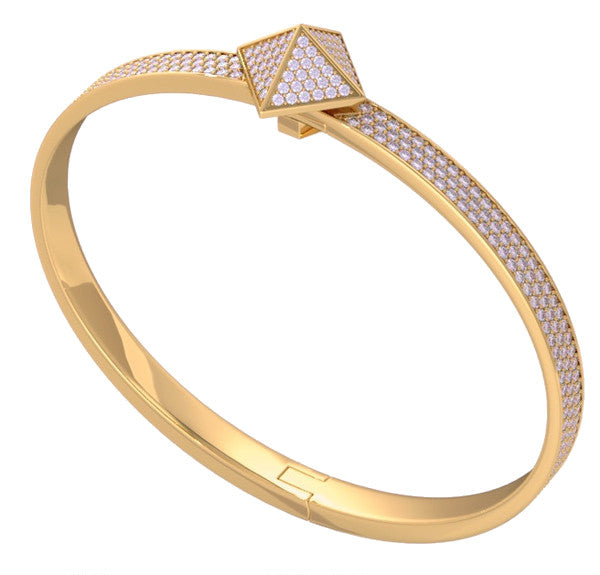 Rose Gold Diamond Pave Trunfio Universe™ MINI Bracelet - trunfio universe
 - 2