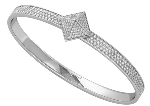 White Gold Diamond Pave Trunfio Universe™ MINI Bracelet - trunfio universe
 - 1