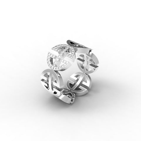 White Gold Diamond 'Universi' Ring (UNISEX) - trunfio universe
 - 1
