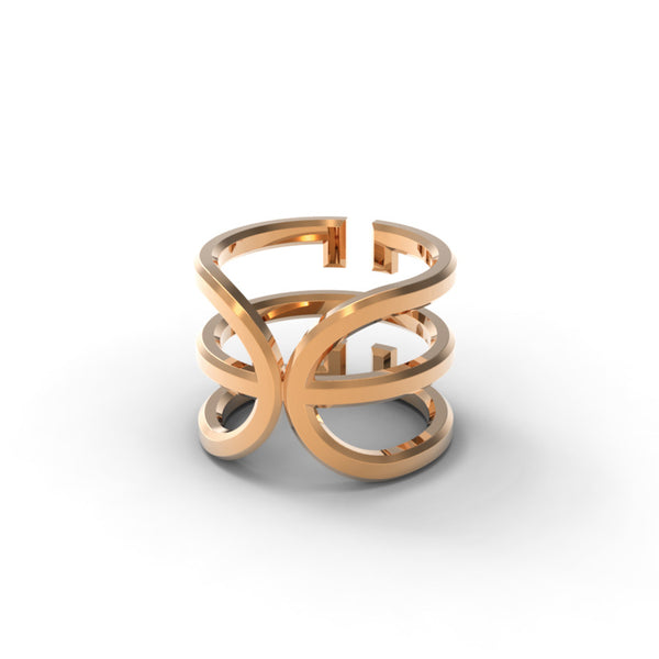 Rose Gold 'Universi' Wrap Ring - trunfio universe
 - 2