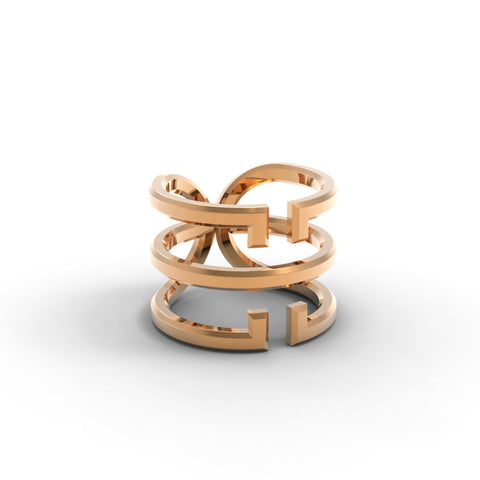 Rose Gold 'Universi' Wrap Ring - trunfio universe
 - 1