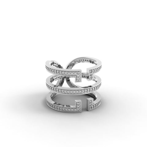 White Gold Diamond 'Universi' Wrap Ring - trunfio universe
 - 1